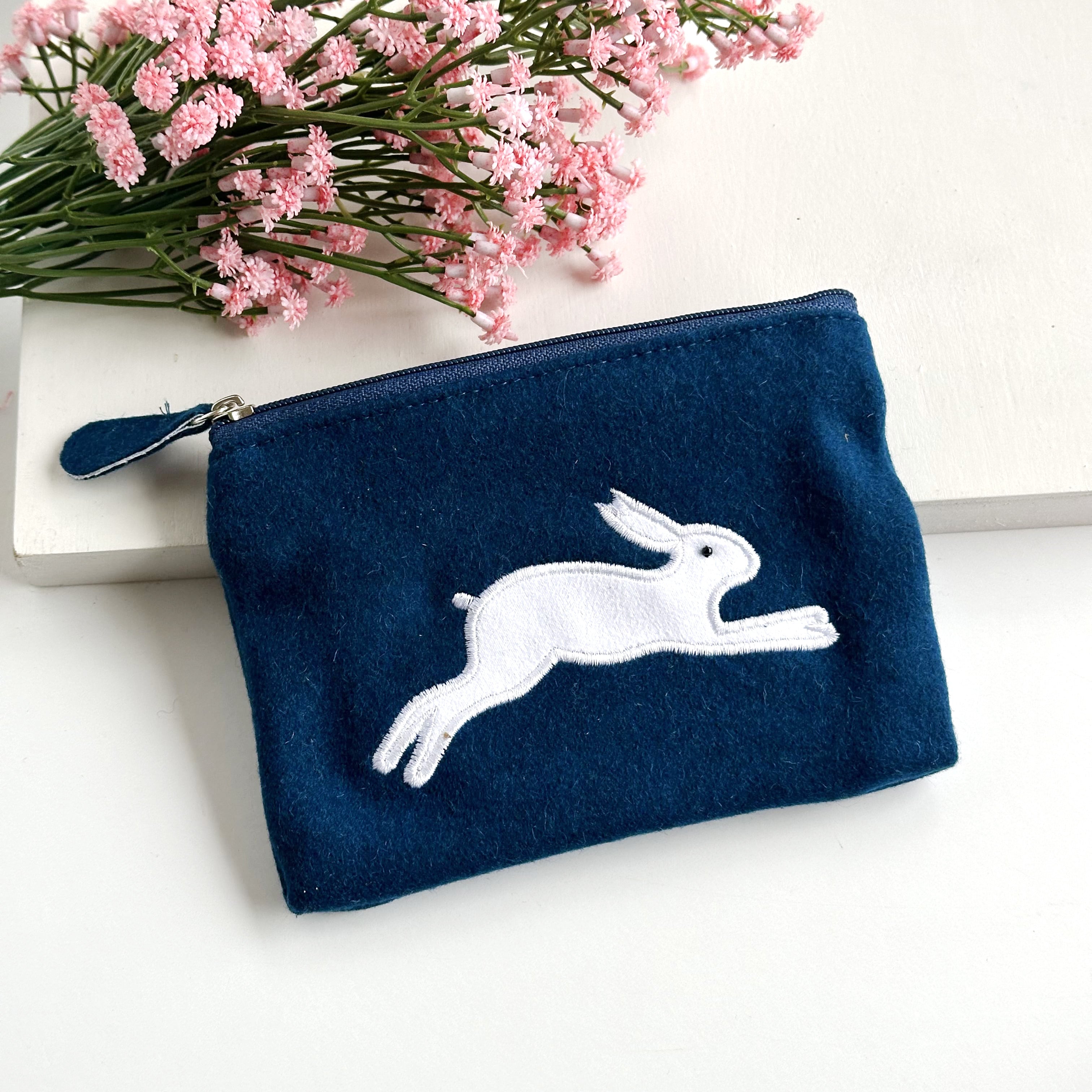 Leaping Hare Coin Purse - Blue | Just Trade