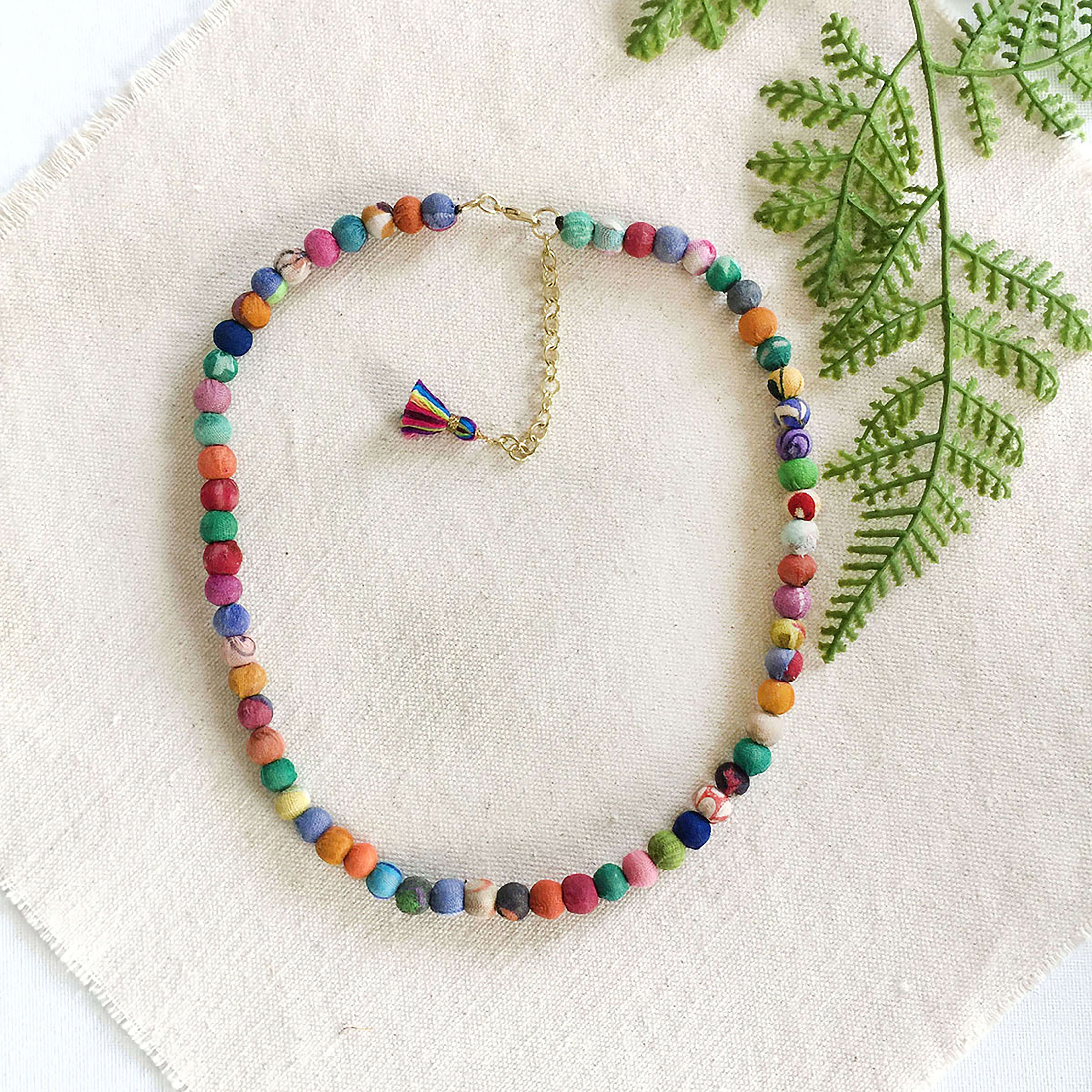 Classic Kantha Strand Necklace