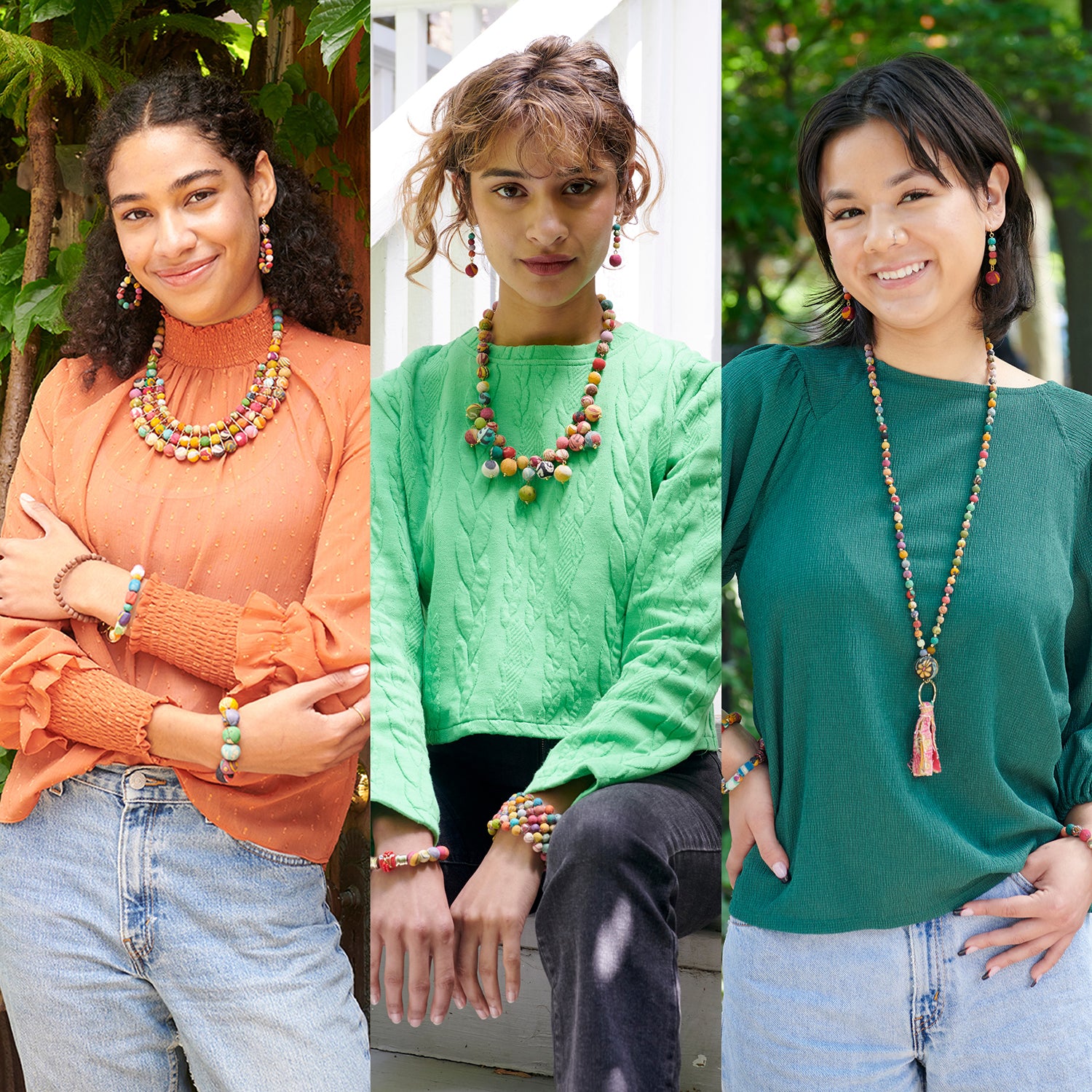 Collage of three models