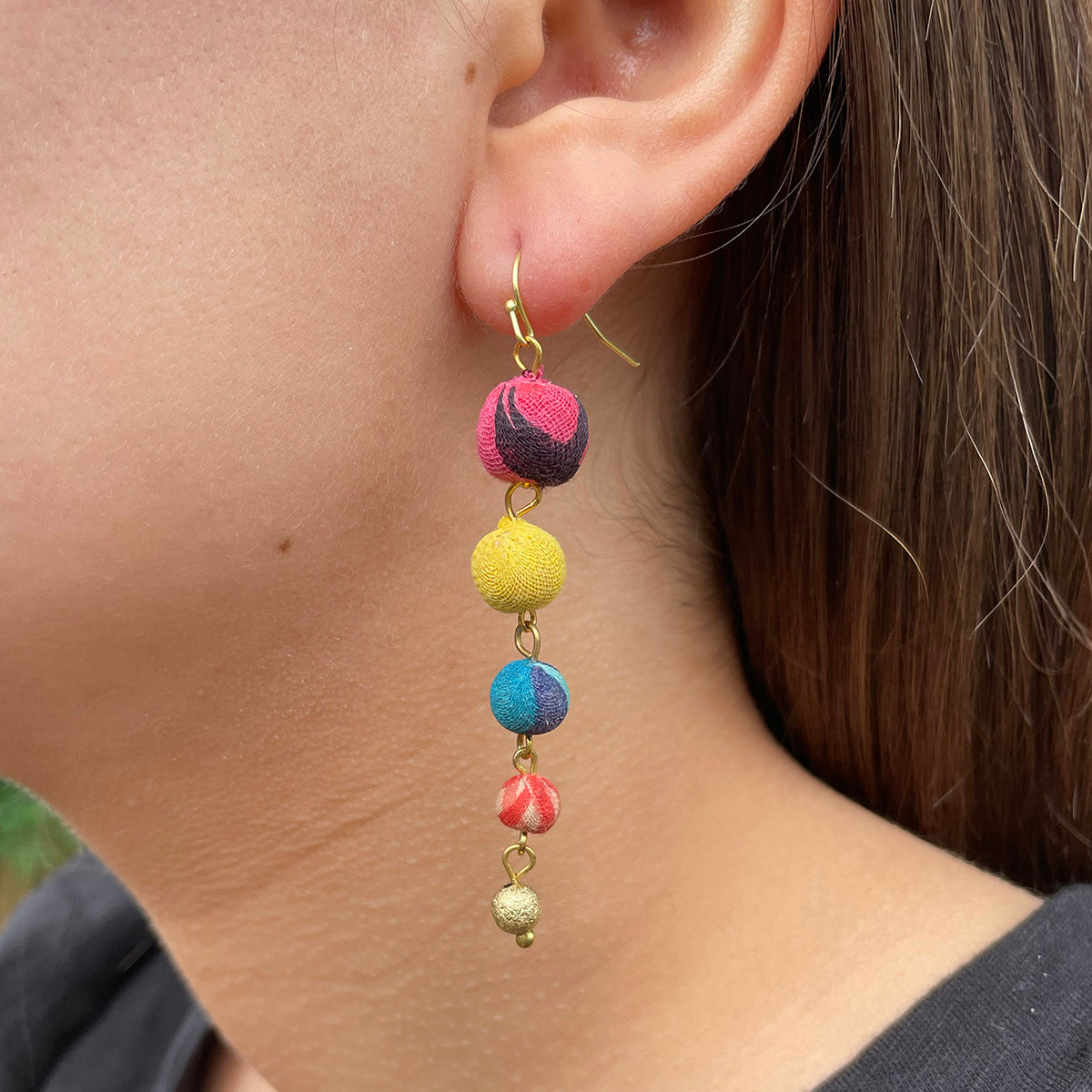 Load image into Gallery viewer, Evolving Kantha Earrings

