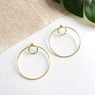 Double Hoop Posts in Gold