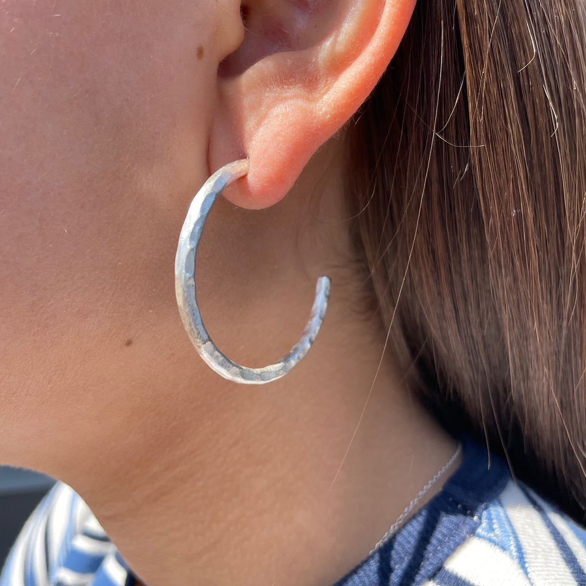 Textured Twig Hoops