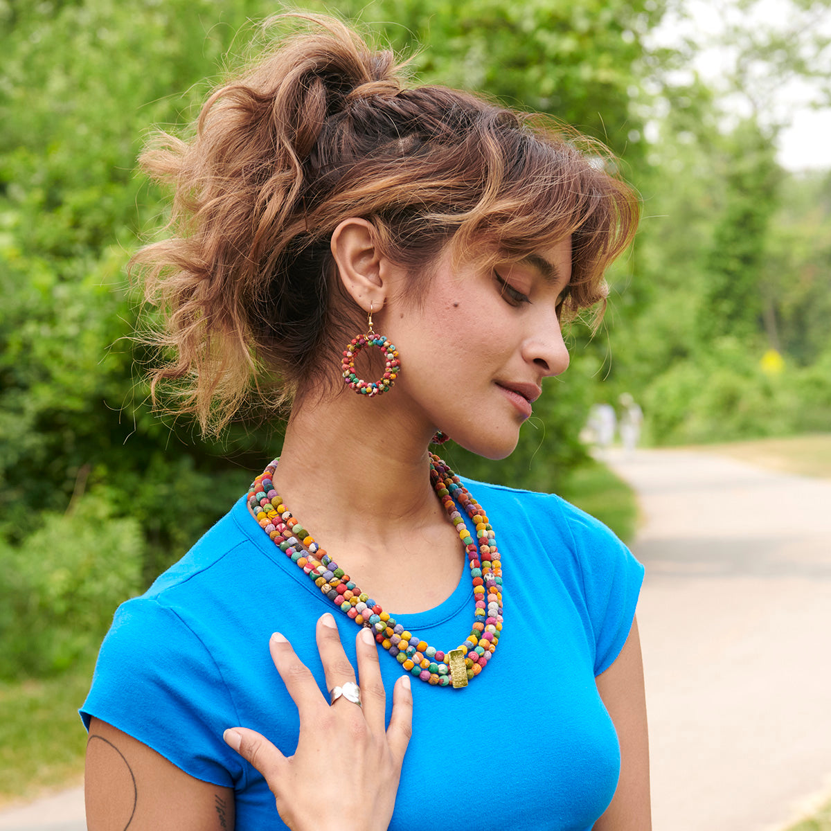Wreathed Kantha Earrings