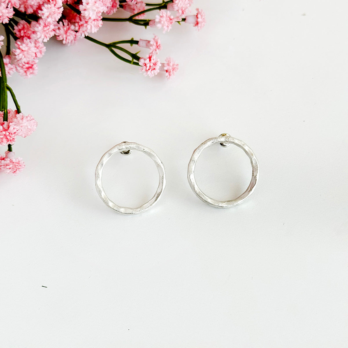 Textured Twig Hoop Posts