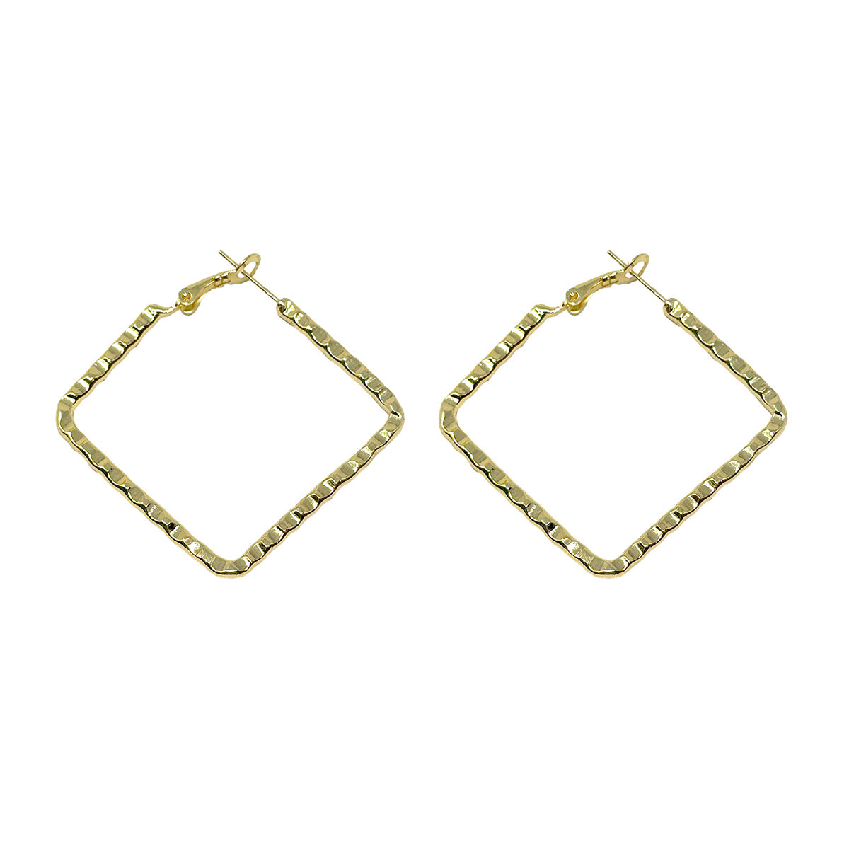 Etched Square Hoops | WorldFinds