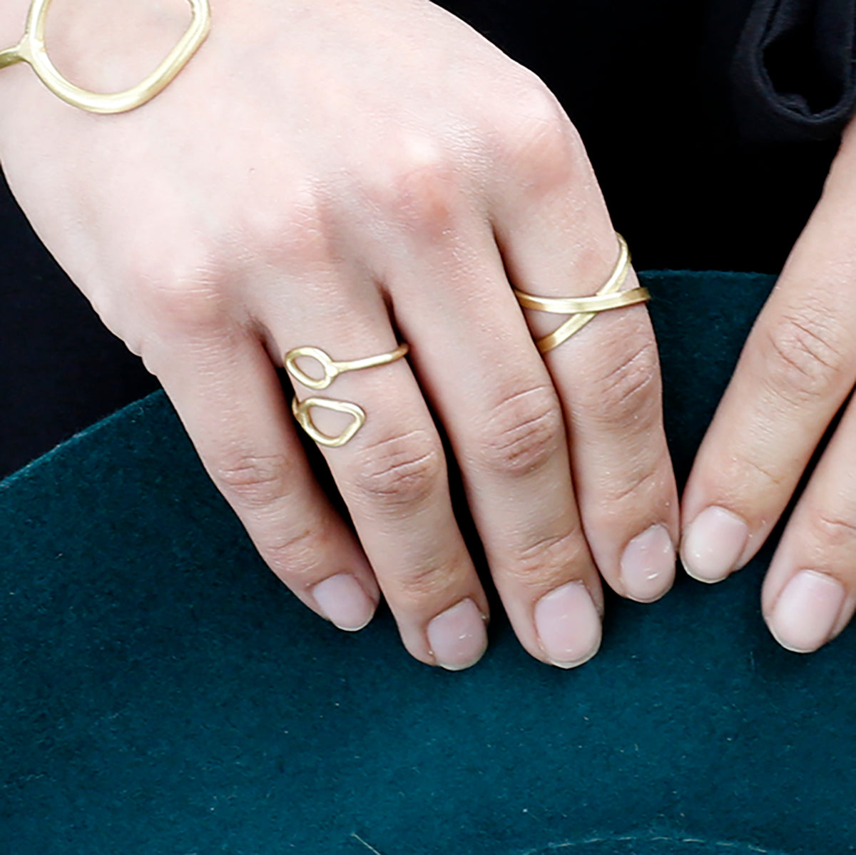 Layered Leaf Ring