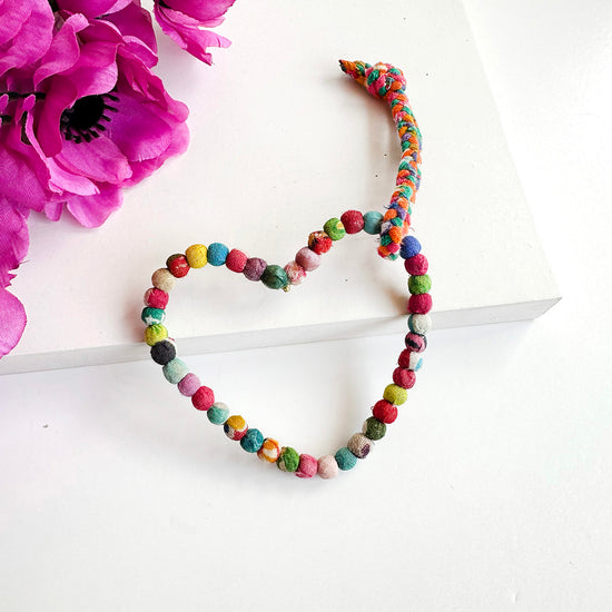Kantha Heart Ornament