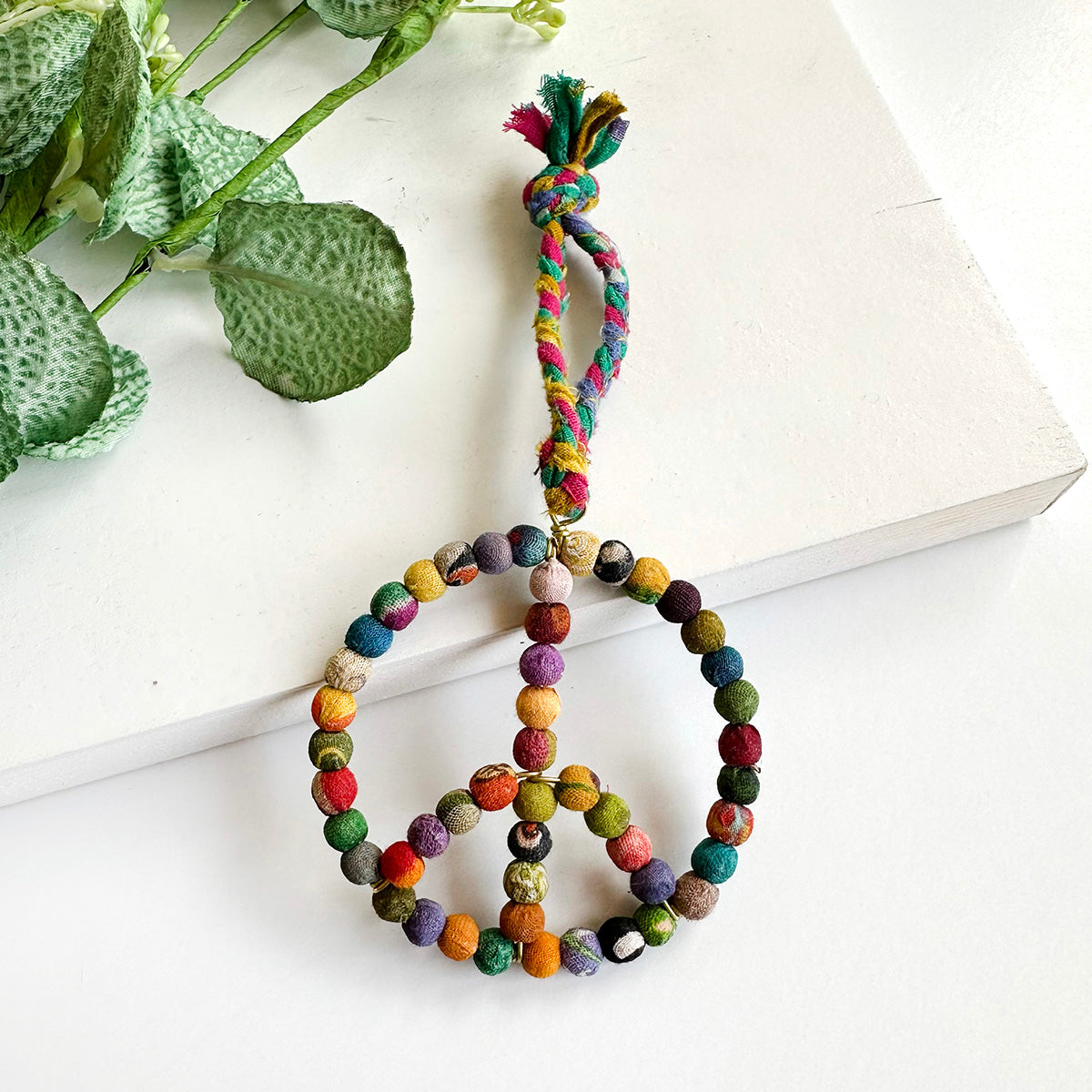 Kantha Peace Symbol Ornament