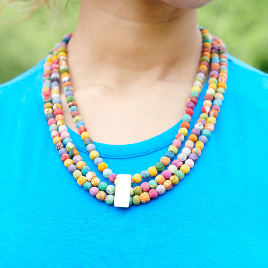 Kantha Luminous Inlay Necklace