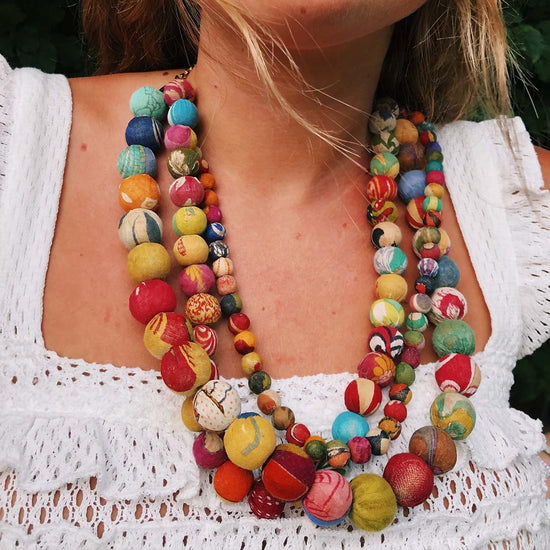 Load image into Gallery viewer, Kantha Calypso Necklace

