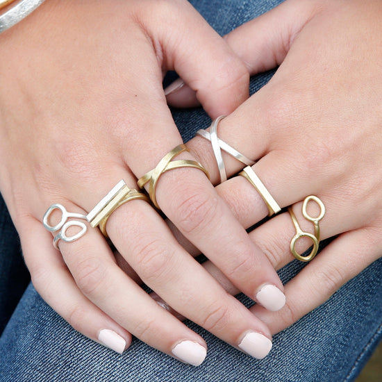 Layered Leaf Ring
