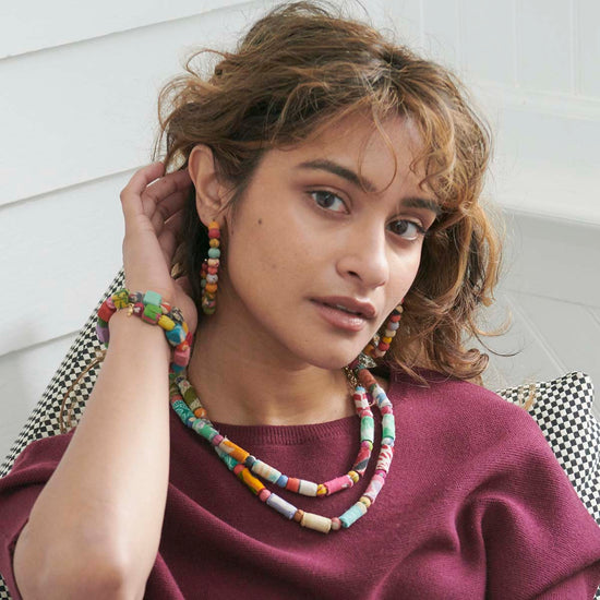 Kantha Square Overlap Bangle