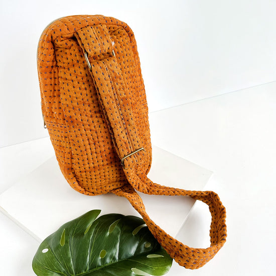 Load image into Gallery viewer, Kantha Sling Bag (Warm Tones)
