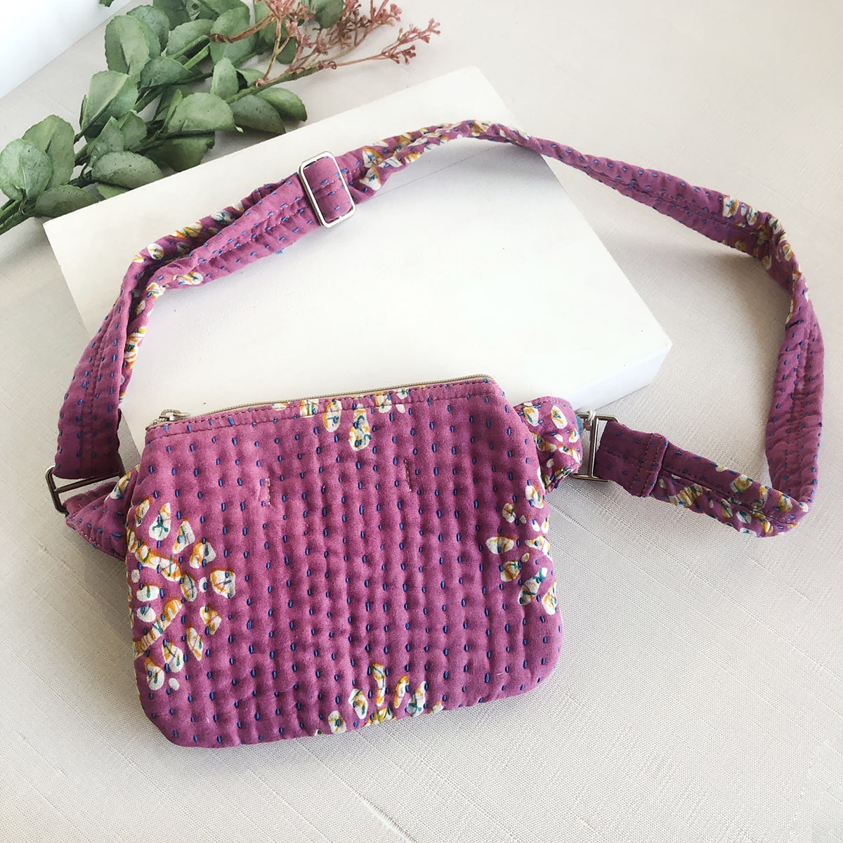 Kantha Square Sling Bag