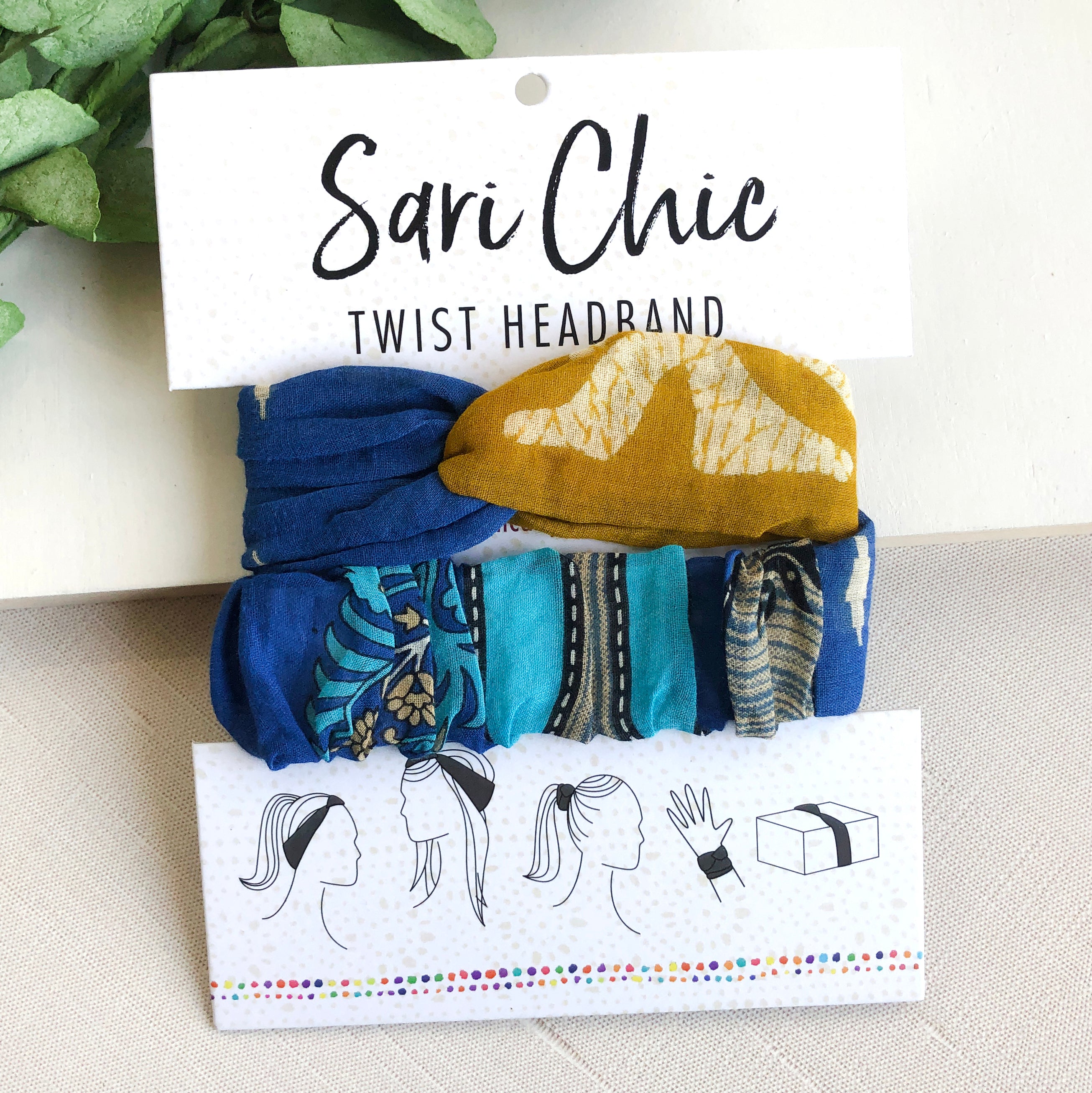 half headband blue tie dye half headband blue tie dye