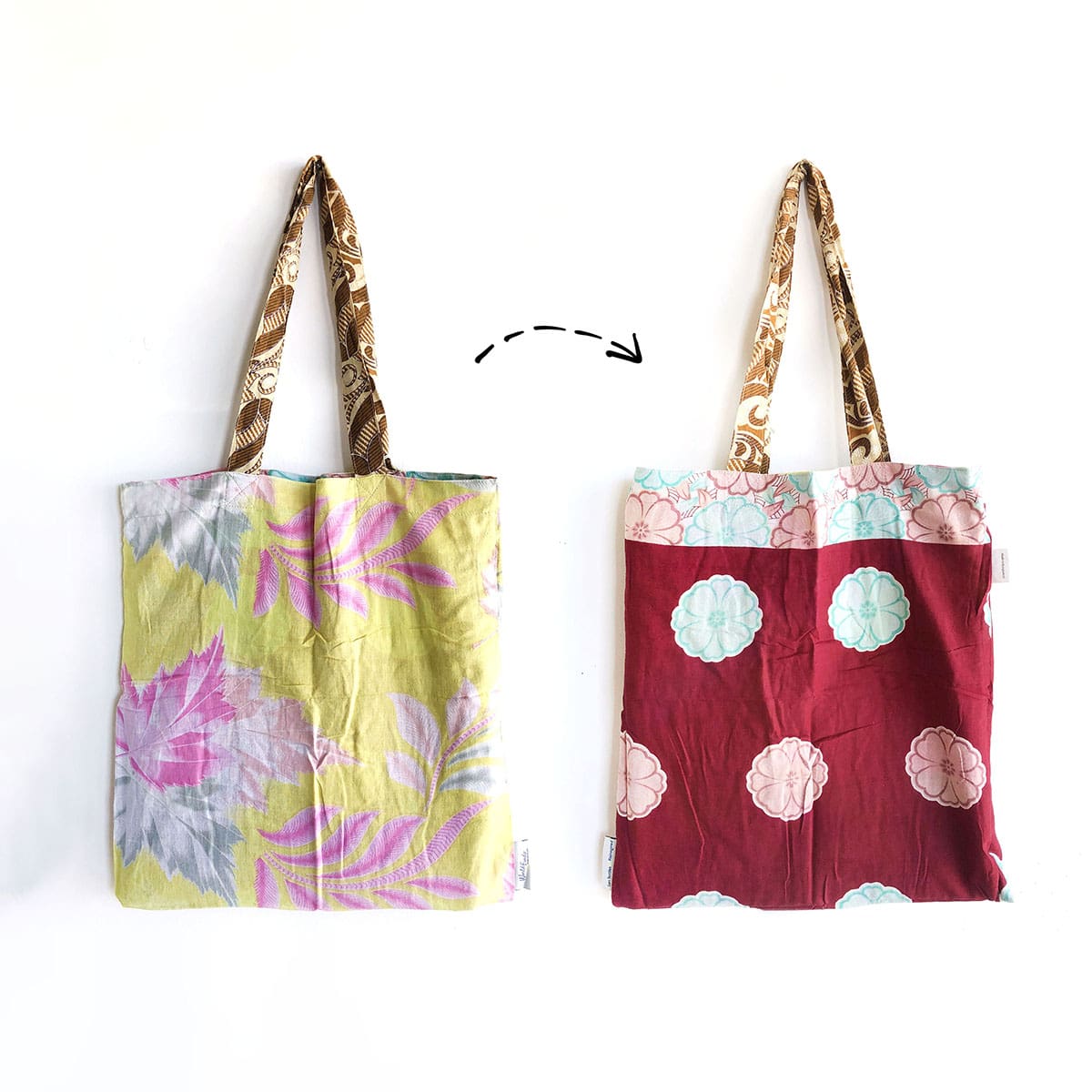 Load image into Gallery viewer, Sari Reversible Tote
