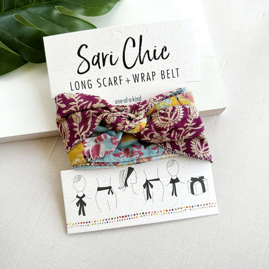 Sari Chic Long Scarf & Wrap Belt