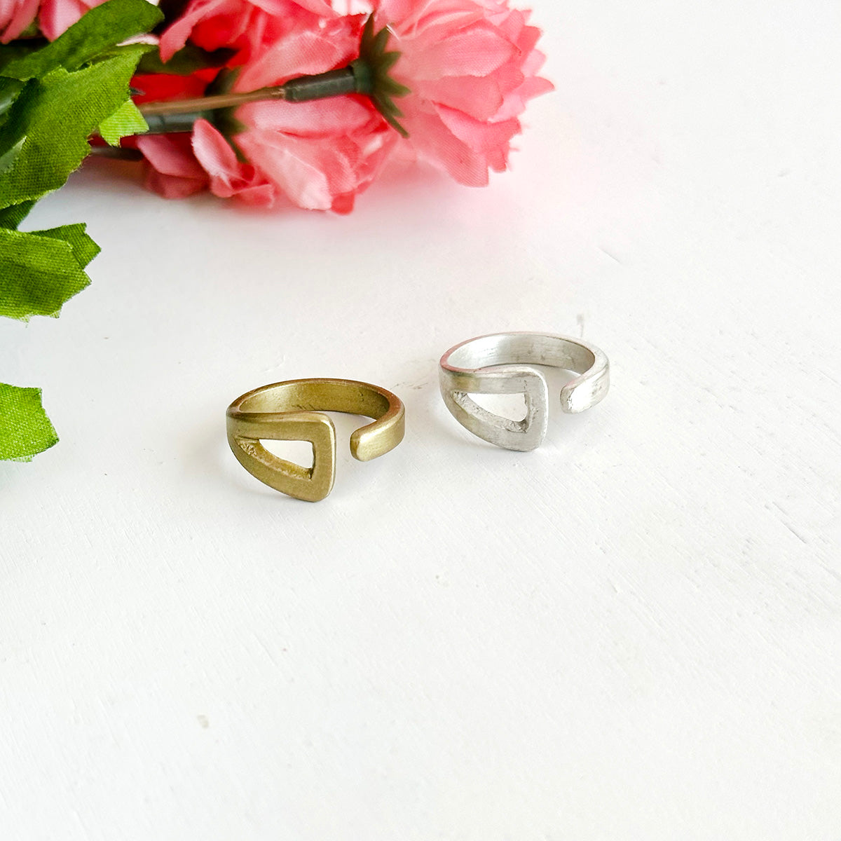 Open Triangle Wrap Ring