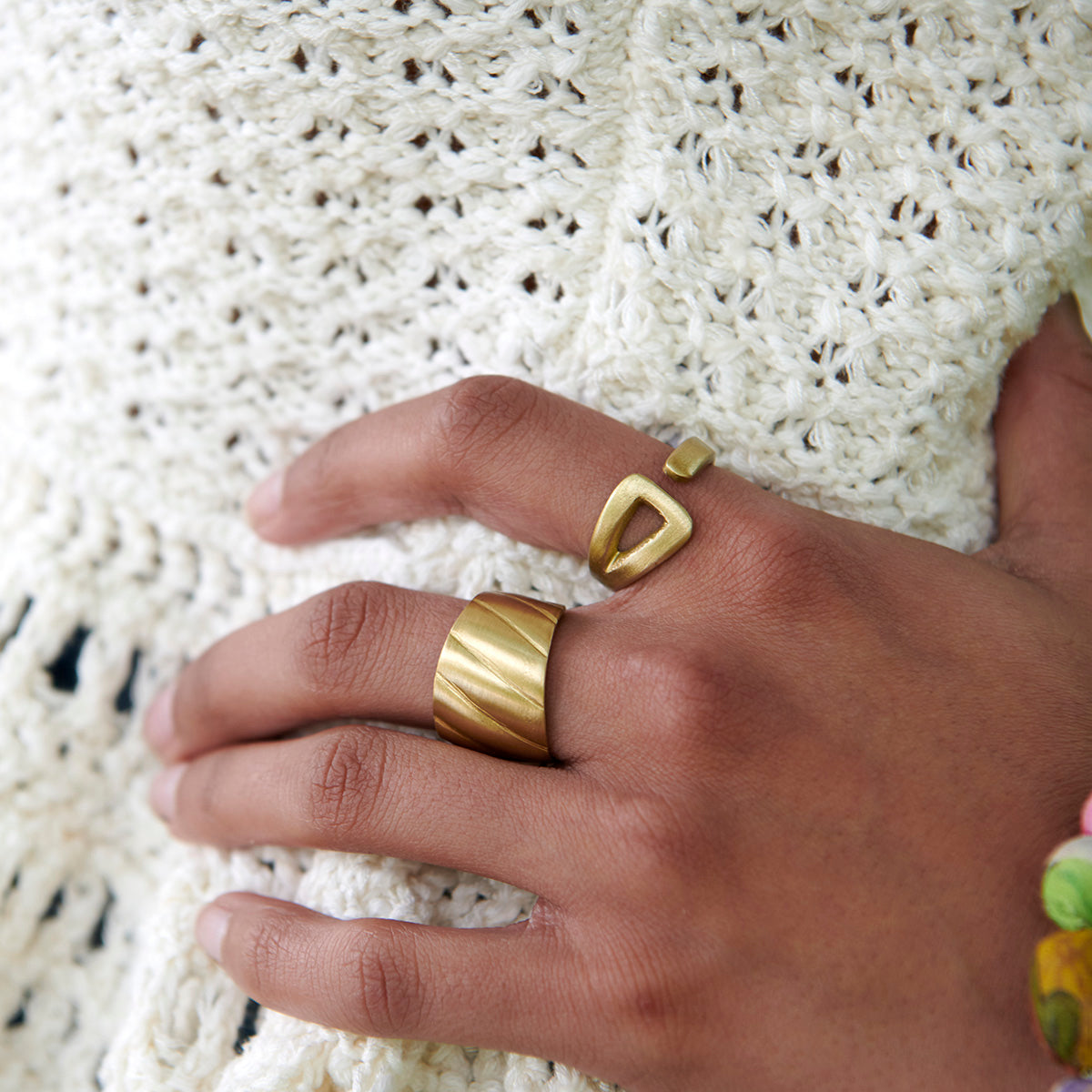 Open Triangle Wrap Ring