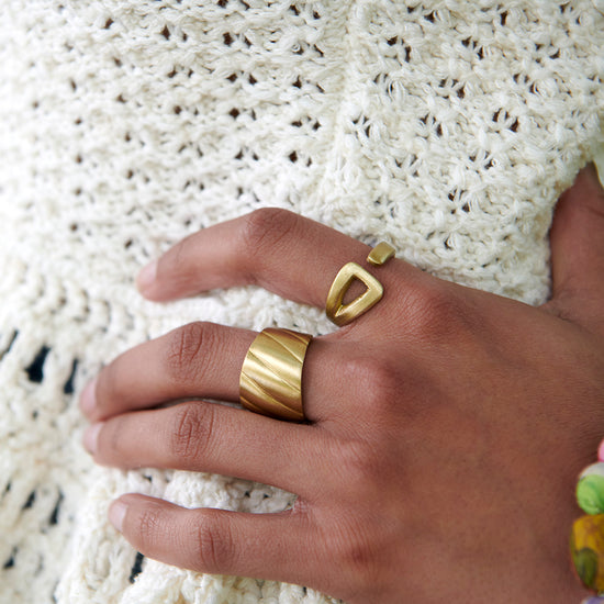 Open Triangle Wrap Ring