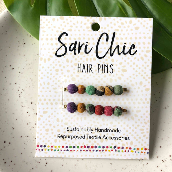 Load image into Gallery viewer, Sari Chic Hair Pins on a card
