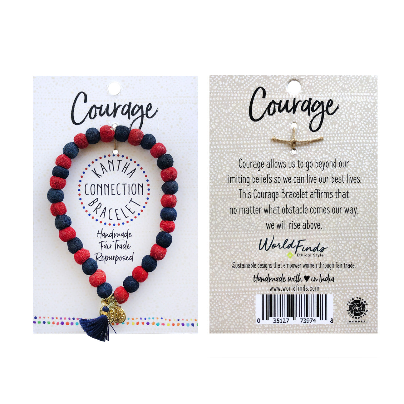 Courage • Kantha Connection Bracelet