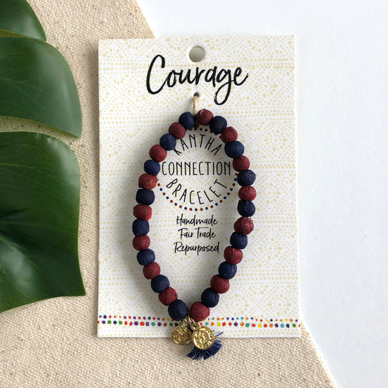 Load image into Gallery viewer, Courage Kantha Connection Bracelet
