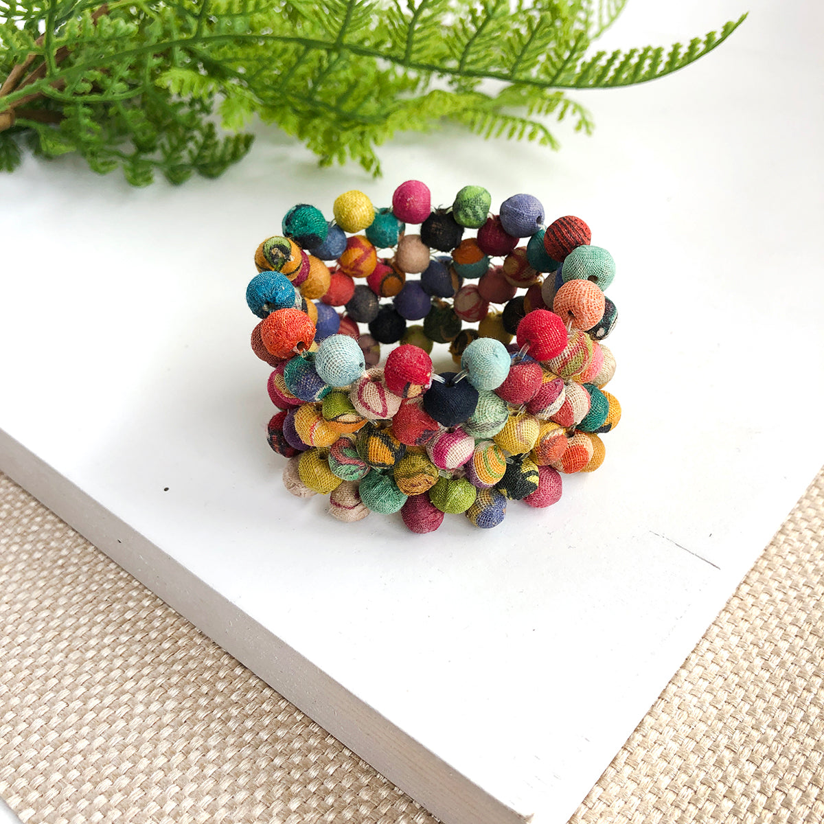 Load image into Gallery viewer, Woven Kantha Bracelet
