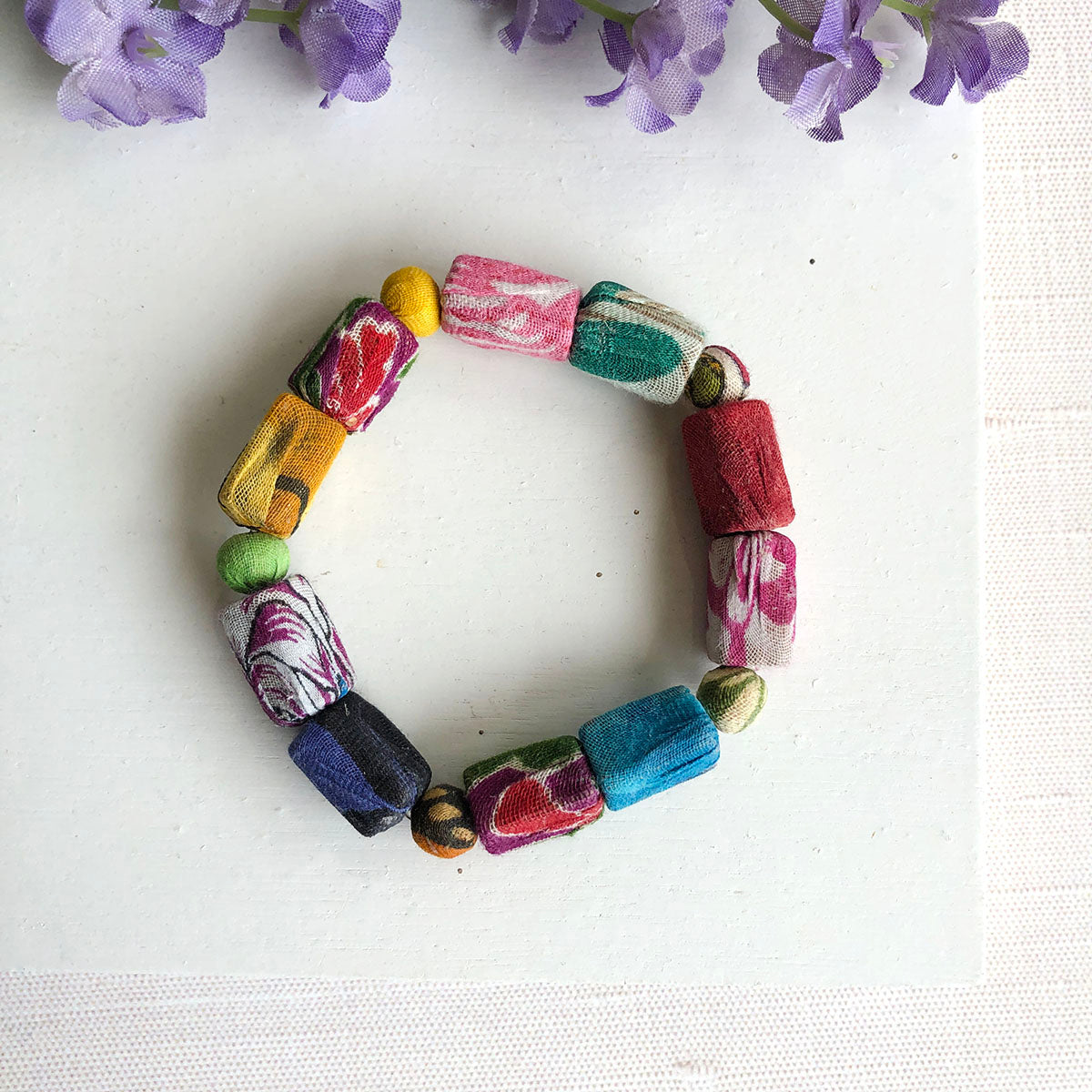 Kantha Double Rectangle Bracelet