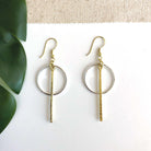 Bar Hoop Drop Earrings