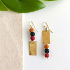 Asymmetric Kantha Earrings