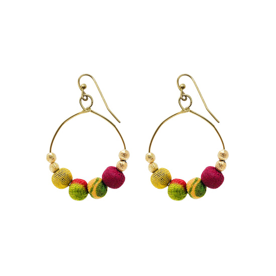 Load image into Gallery viewer, Kantha Petite Gilded Hoops
