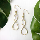 Double Helix Earrings in Gold.