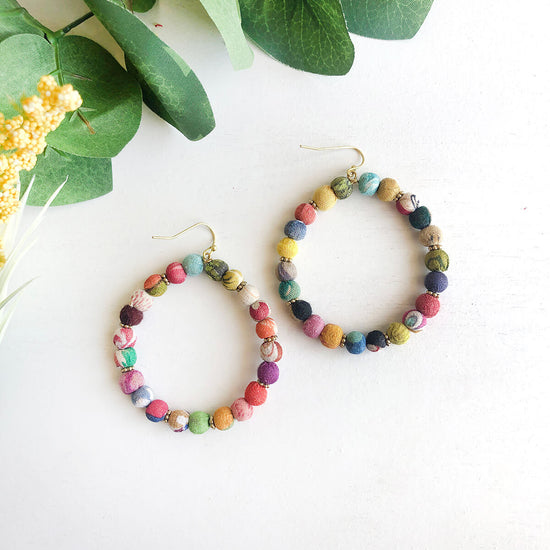 Adorned Kantha Hoops