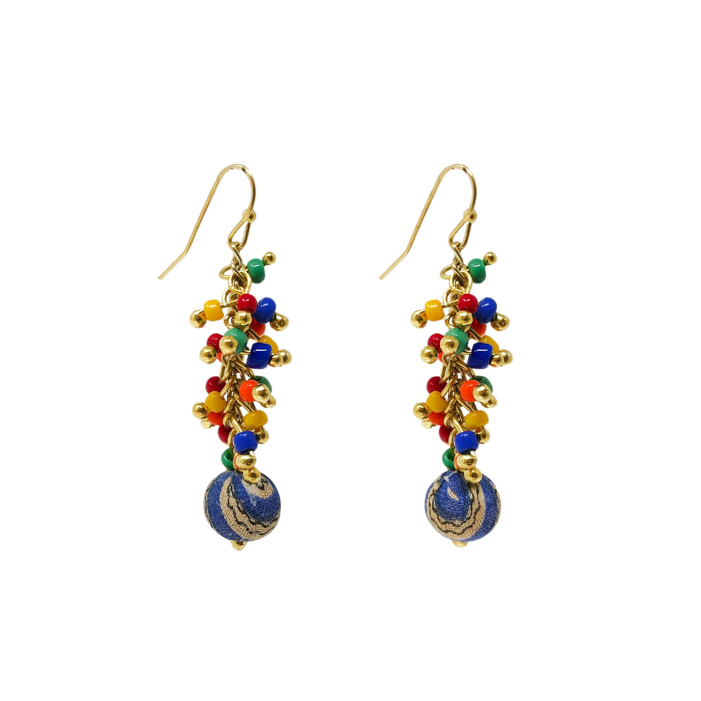 Confetti Kantha Cluster Earrings
