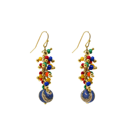 Confetti Kantha Cluster Earrings