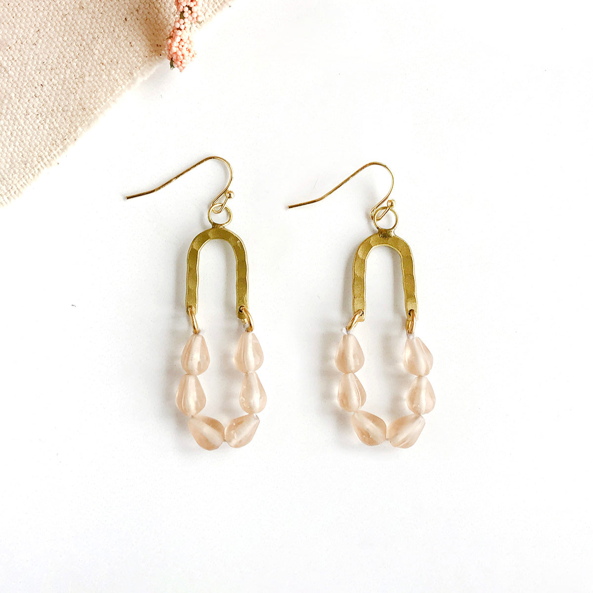 Load image into Gallery viewer, Seascape Drop Earrings (Blush)
