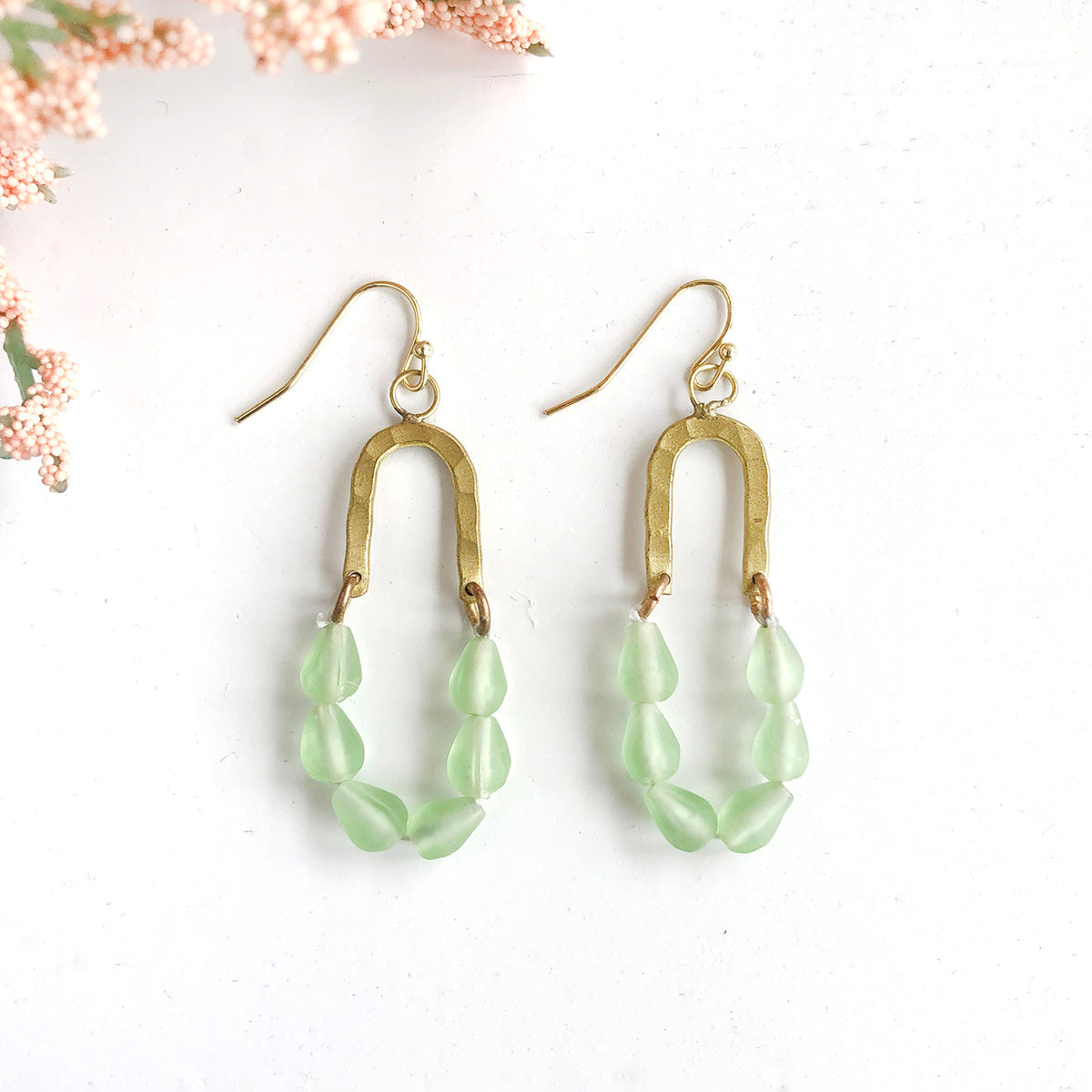 Seascape Drop Earrings (Sage)