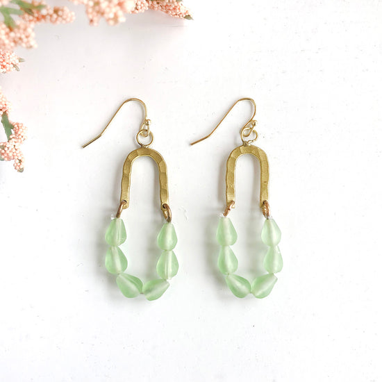Seascape Drop Earrings (Sage)