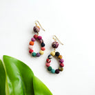 Kantha Dangling Teardrop Earrings