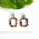 Kantha Dangling Square Earrings