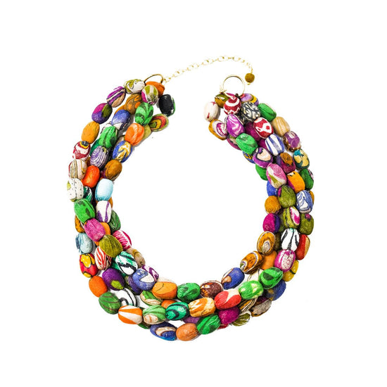 Load image into Gallery viewer, Aarini Kantha Collar Necklace
