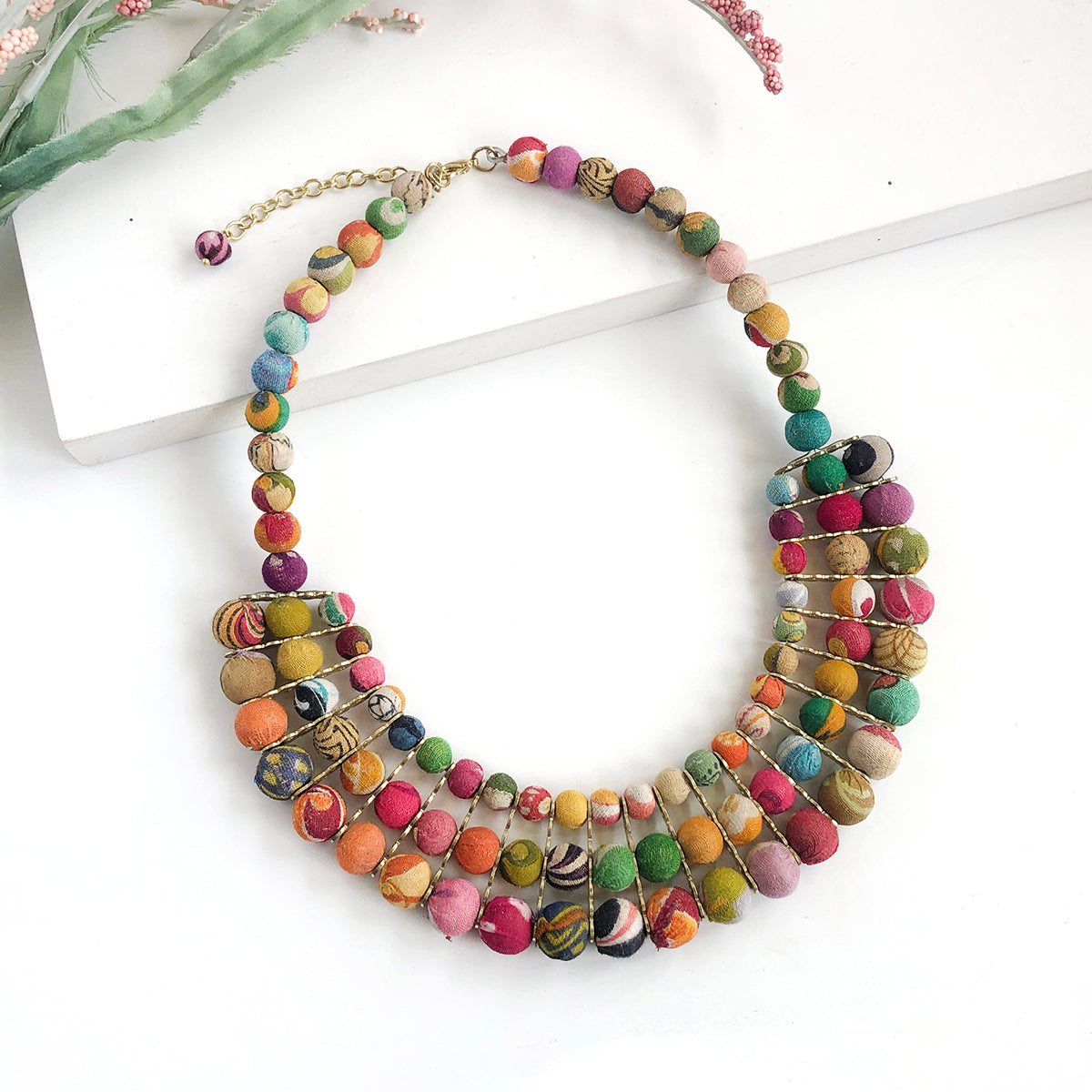 Load image into Gallery viewer, Kantha Gilded Collar Necklace
