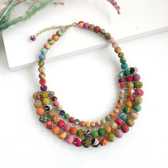 Kantha Gilded Collar Necklace