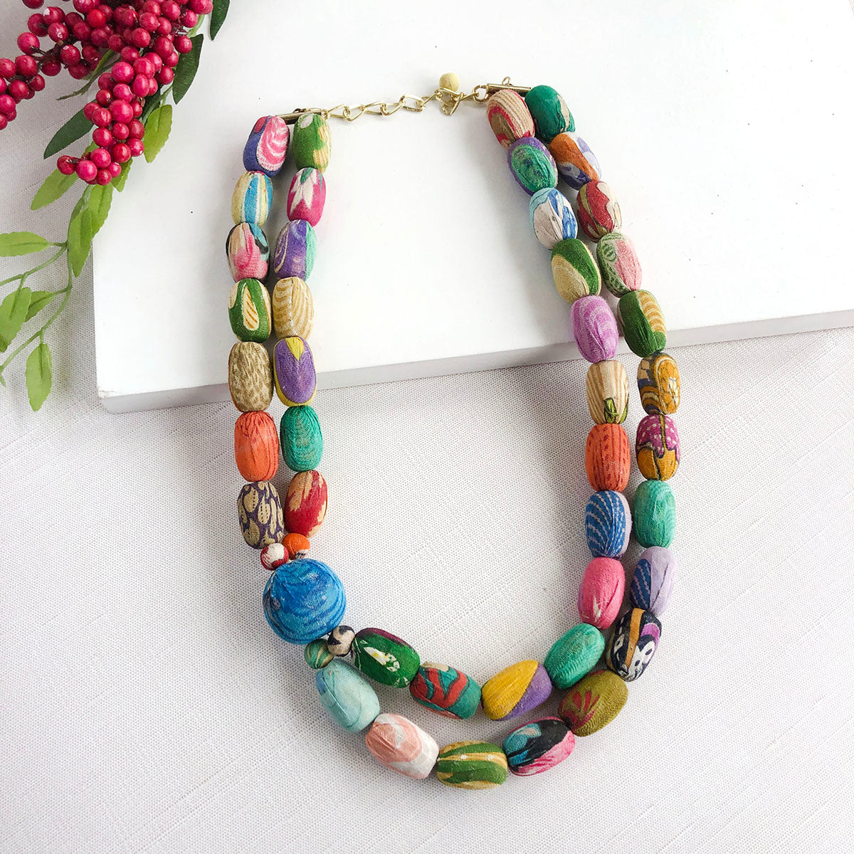 Load image into Gallery viewer, Kantha Focal Necklace

