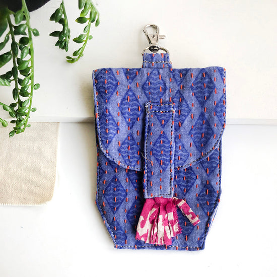 Load image into Gallery viewer, Kantha Clip-On Pouch
